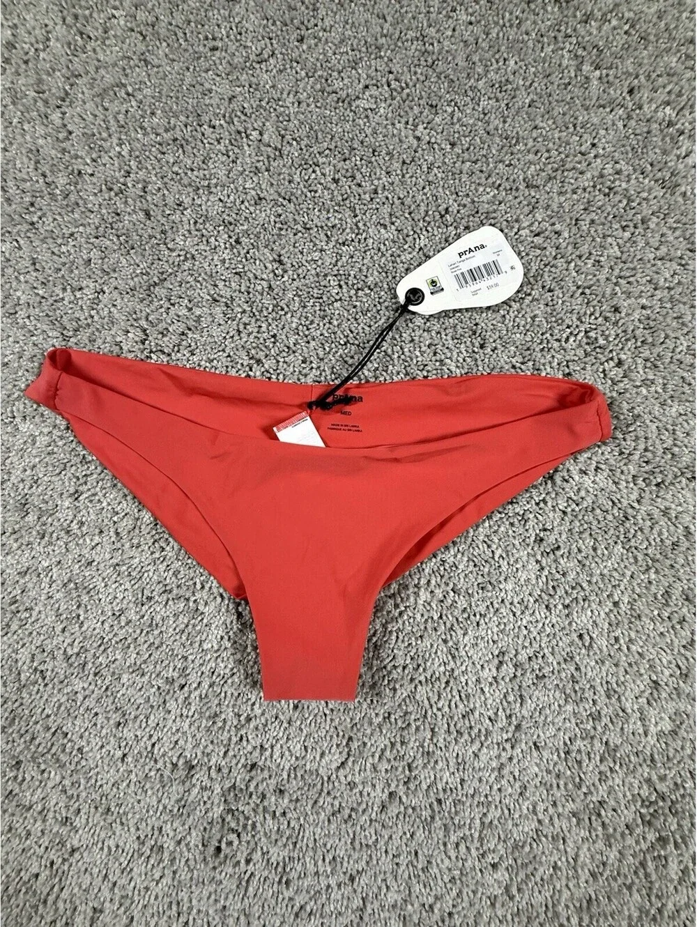 Prana Women's Lahari Tanga Bottom, Rose Fire, Medium, MSRP $59